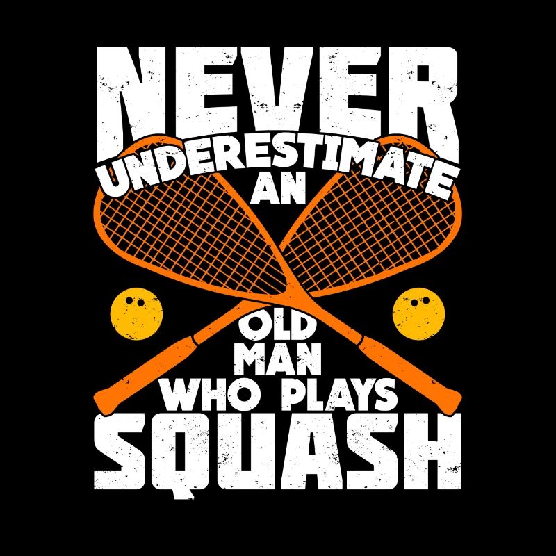 Squash Squashspieler Alter Mann Opa Geschenk