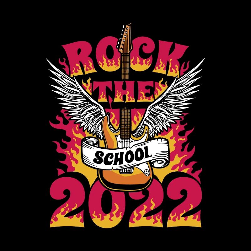 2022 School first day I rock now back to school