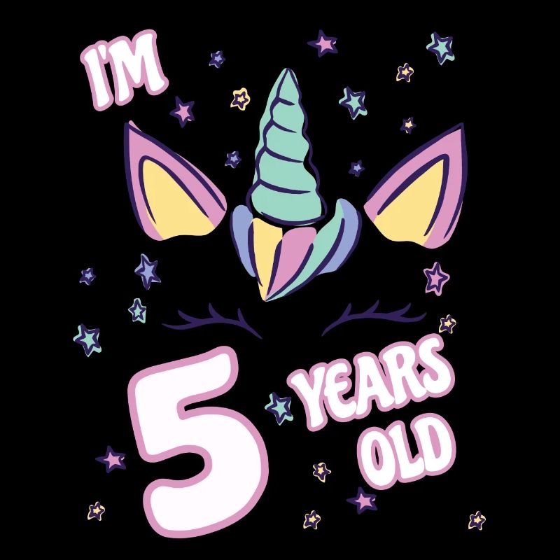 Kinder Einhorn Geburtstag 5 Jahre Kinder design