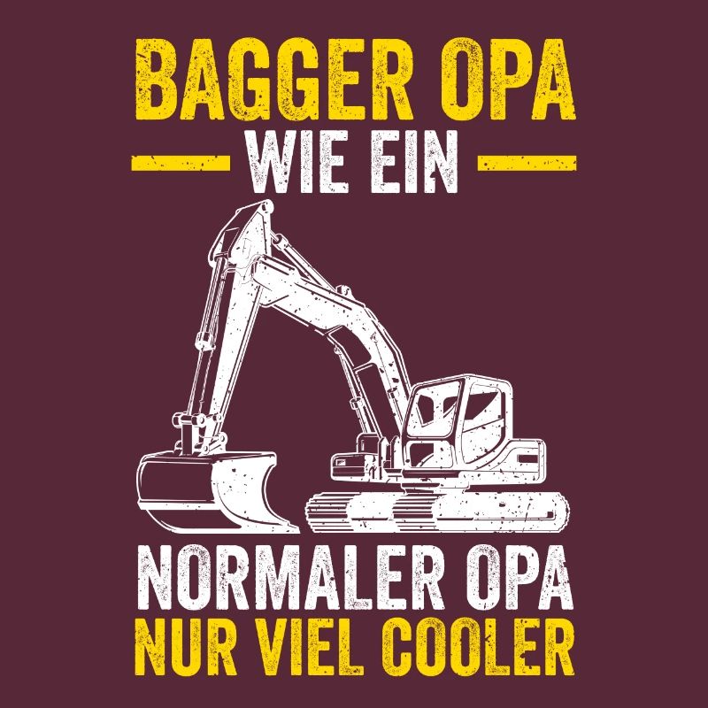 Bagger Opa Großvater Baggern Baggerfahrer
