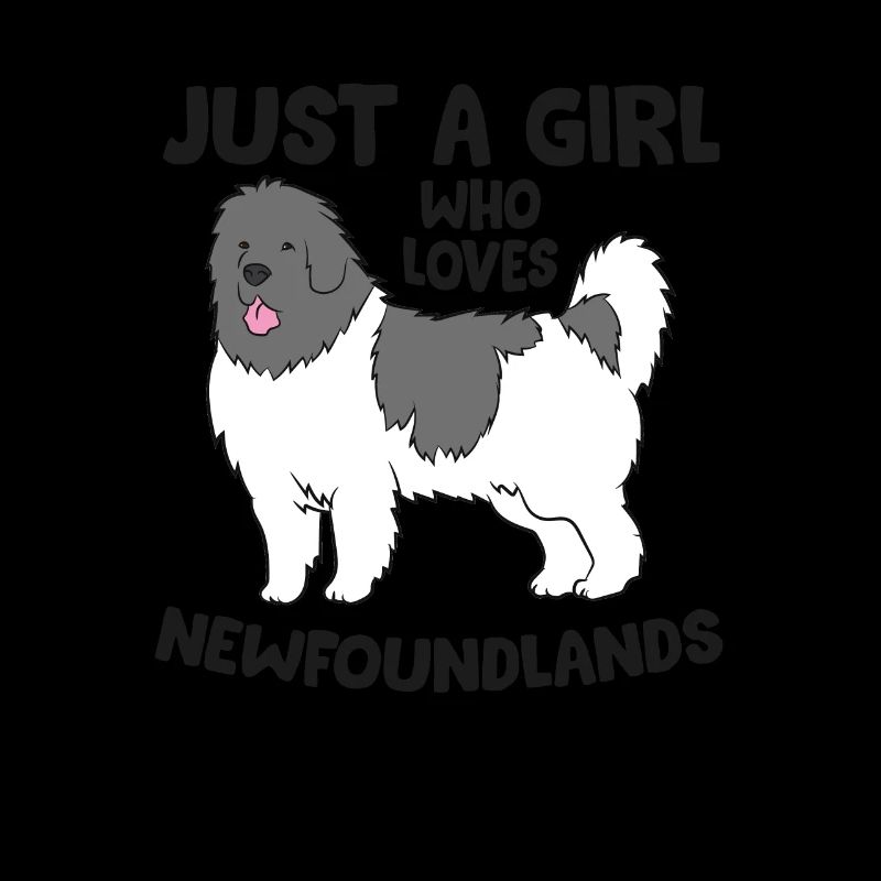 Nur Ein Mädchen das Newfoundlands Hunde Liebt