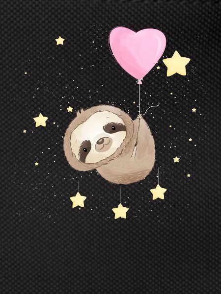Sloth Floating With Stars
