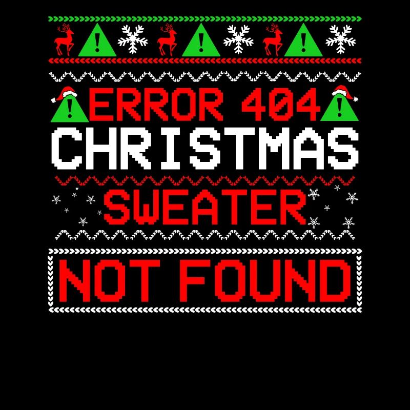Error 404 Christmas Sweater Not Found Computer