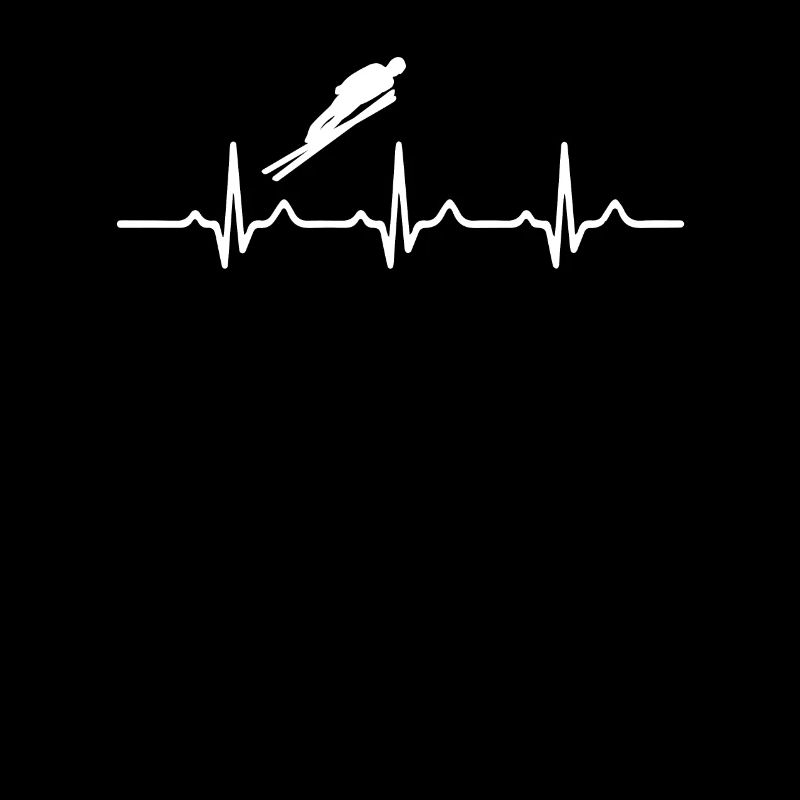 Ski Jumping Heartbeat Gift