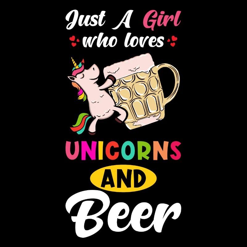 Bier und Einhorn Spruch