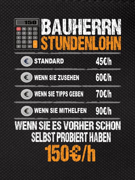 Bauherr Stundenlohn