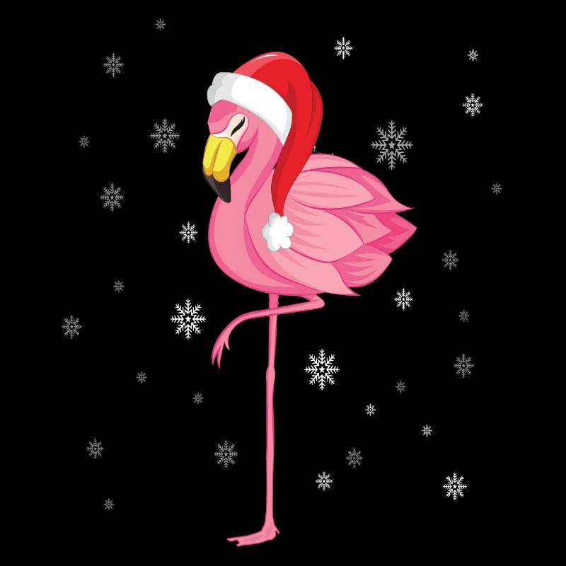 Flamant rose de Noël