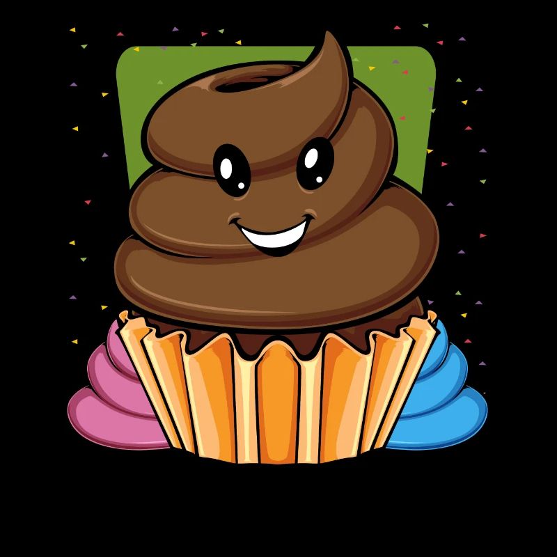 Drôle de cupcake de caca