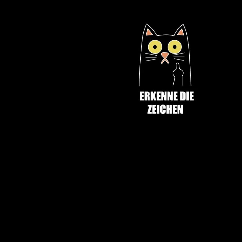 Katze erkenne die Zeichen Mittelfinger