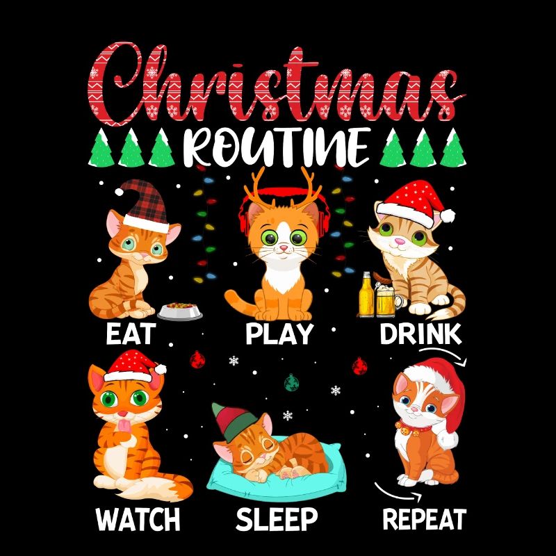 Christmas Routine Cat