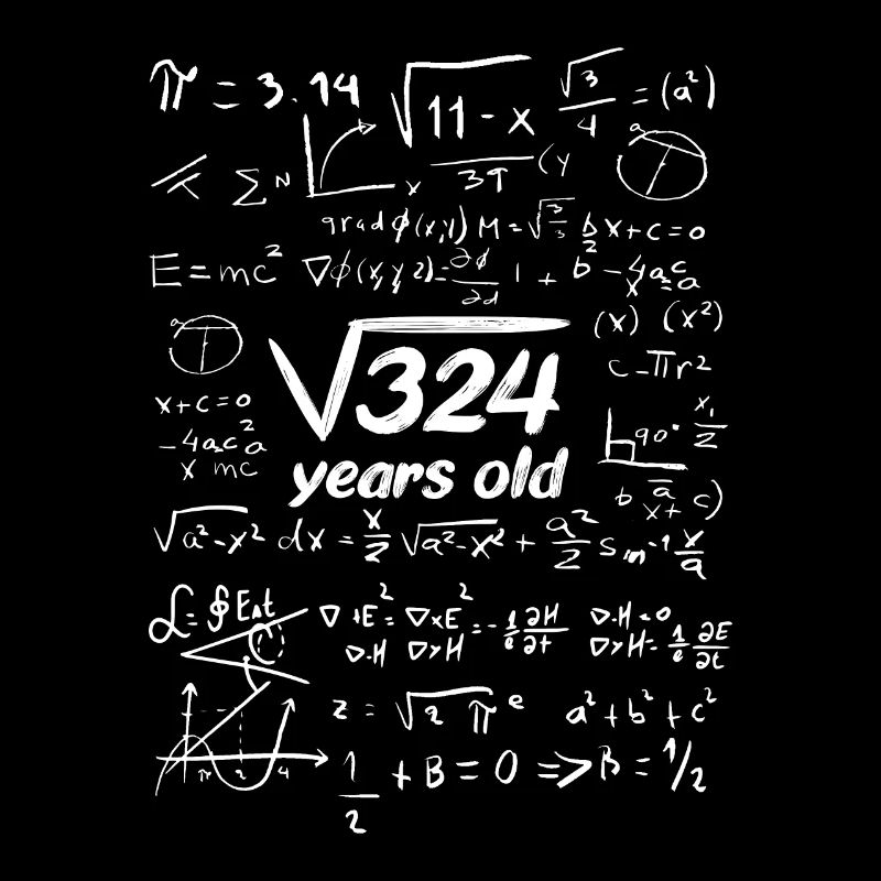 Birthday shirt root square root 324 18 years