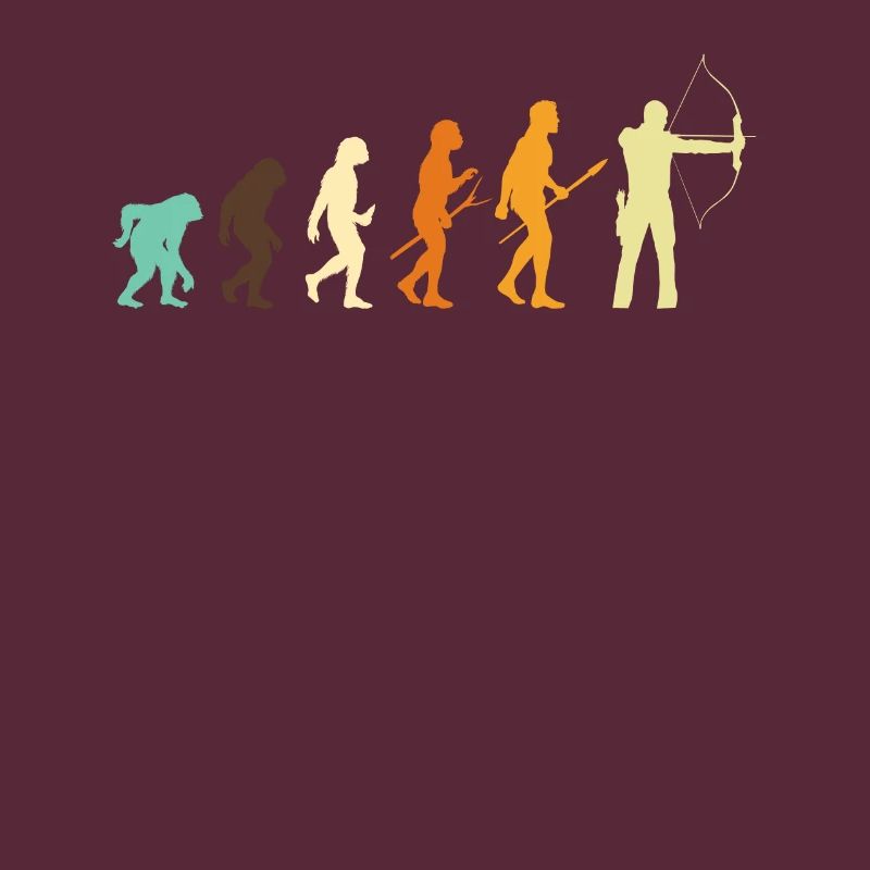 Evolution Bogenschießen Bogenschütze Geschenk