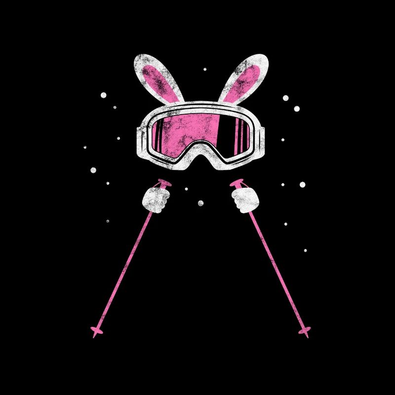 Ski Rabbit Skiing Snow Winter Mountain Gift