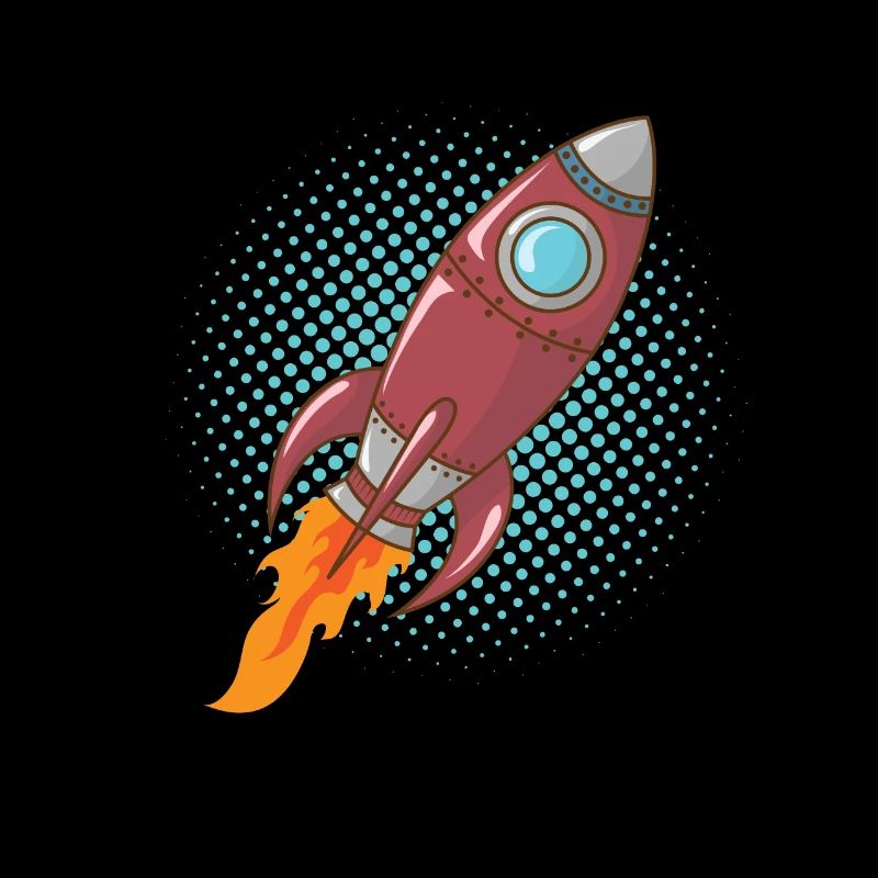 Comic Rocket Spaceship Spacecraft Missile