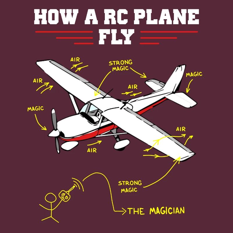 Modèle télécommandé d’avion RC Drôle de diagramme
