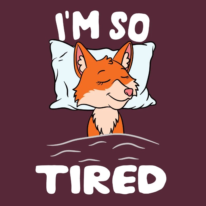I'm so tired sleeping fox
