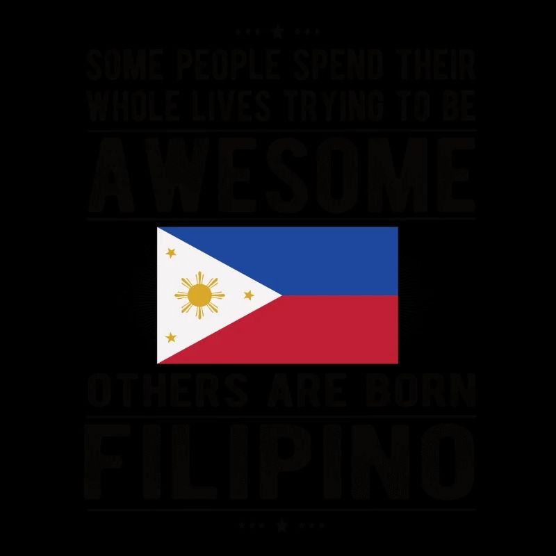 Fier Philippin né aux Philippines drapeau
