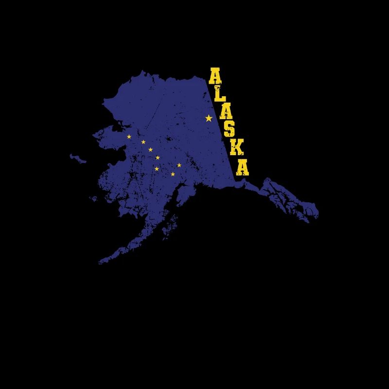 Alaska State Outline Map USA
