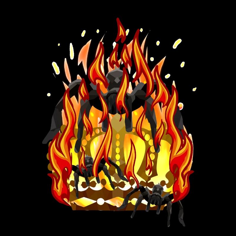 Fire Flames Spiders Crown Kingdom Fantasy