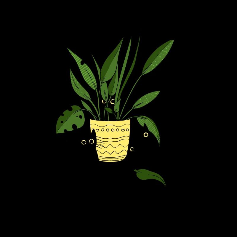 Juste distrait par les plantes et les chats