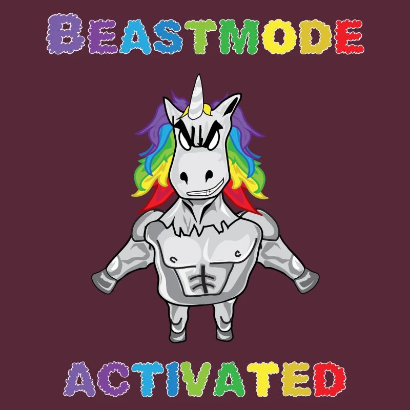 Einhorn Bodybuilder Beastmode Gym