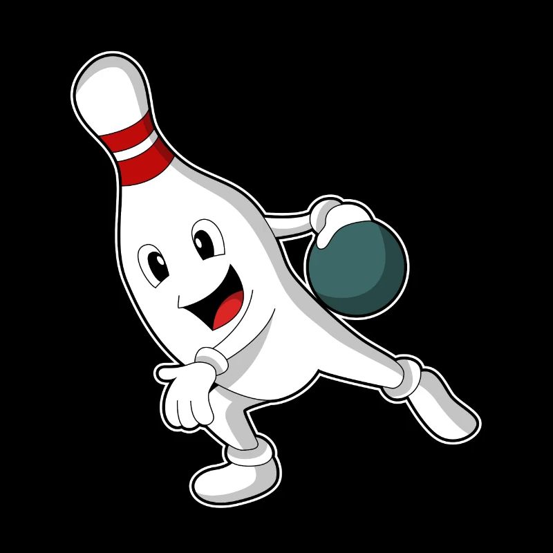 Bowling-Pin beim Bowling mit Bowlingkugel