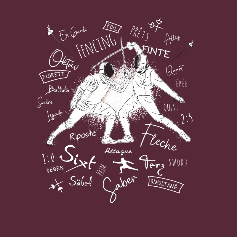 Fechten Begriffe Training Geschenk