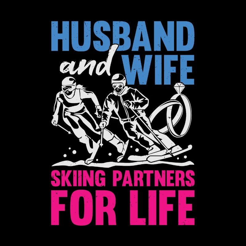 Ski Skifahrer Ehe Ehepaar Mann Frau Geschenk