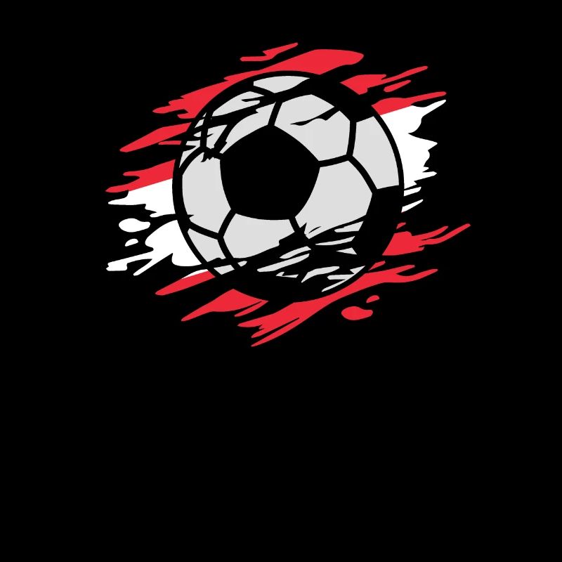 Austria soccer and Austrian flag
