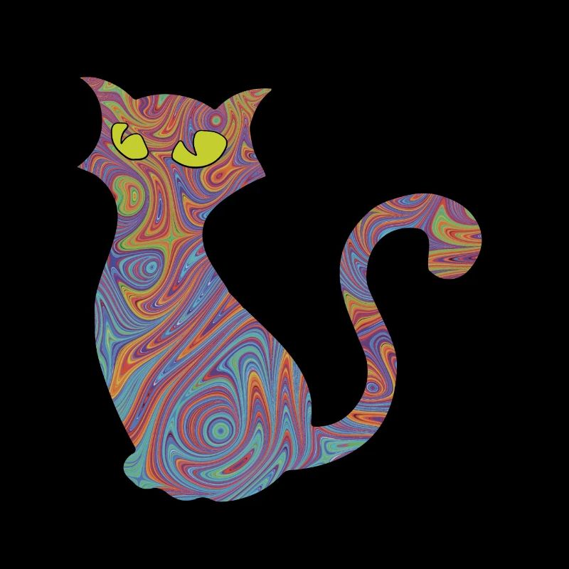 Psychedelic cat