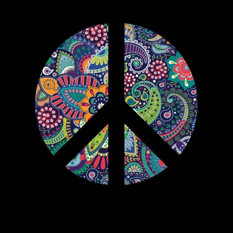 Retro Design Friedenszeichen Peace Zeichen