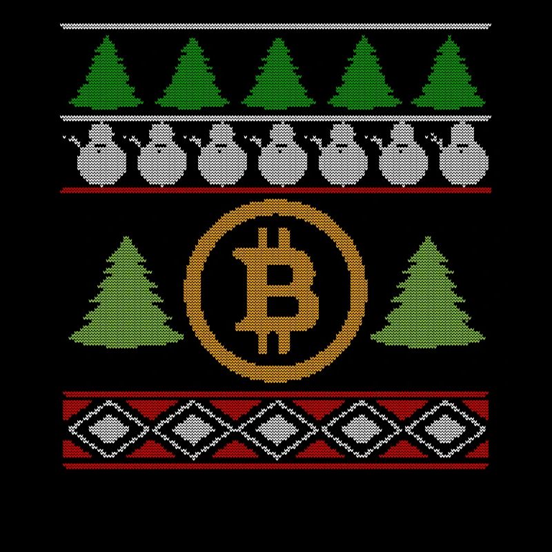 Drôle pull Noël Bitcoin Crypto Monnaie