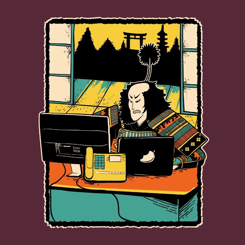 Samurai Computer Nerd Programmer Programming