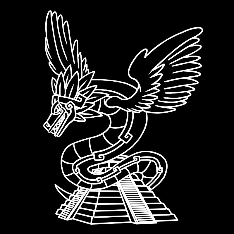 Quetzalcoatl Aztec Serpent Mayan Temple Inca