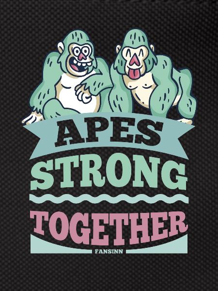 Singes forts ensemble