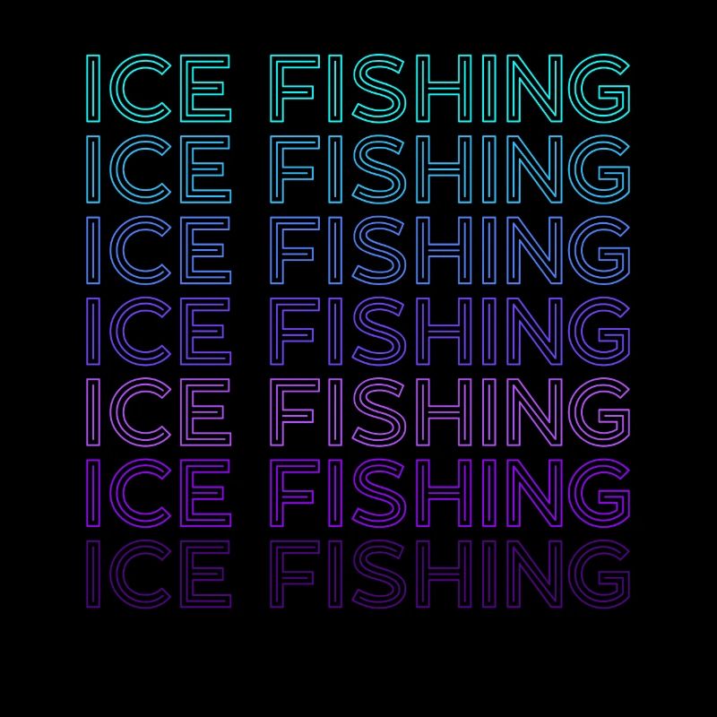 Pêcheur de pêche sur glace Retro