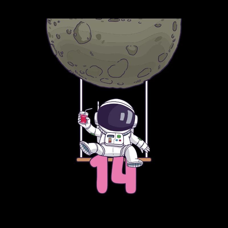 14e anniversaire Astronaute 14 ans Galaxie spatiale