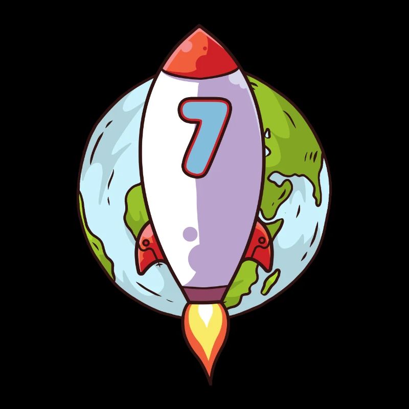 8. Geburtstag Rocket Space 8 Jahre Space Galaxy
