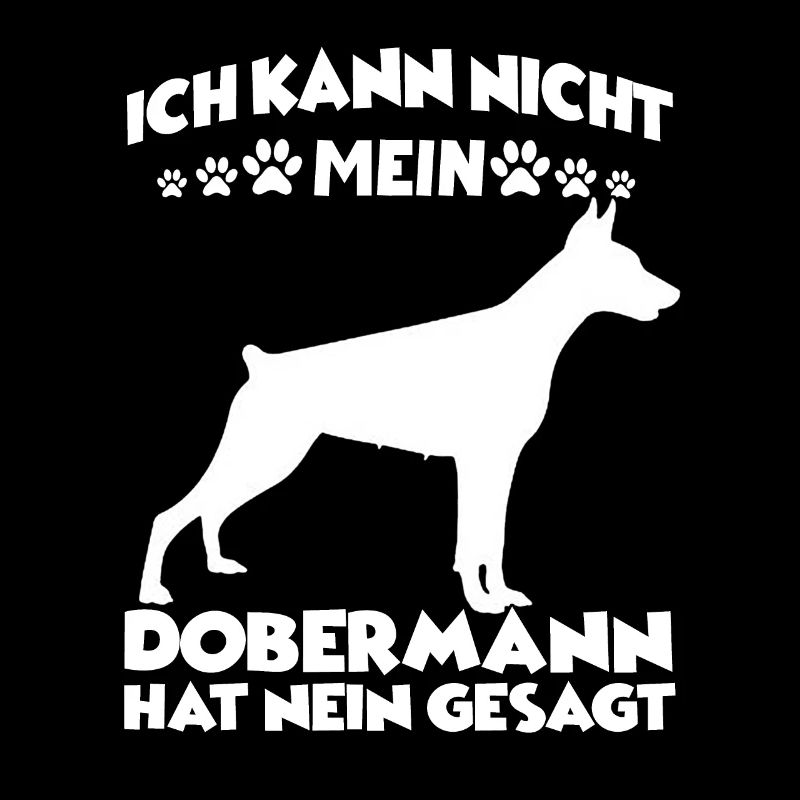 Dobermann Hundebesitzer Gassi Witziges Hundehalter