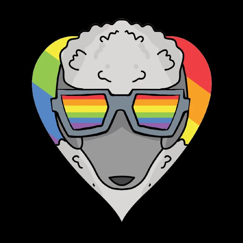Caniche de chien LGBT Arc-en-ciel