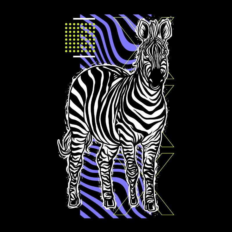 Zebra Gift Noir et Blanc Safari Savannah Steppe