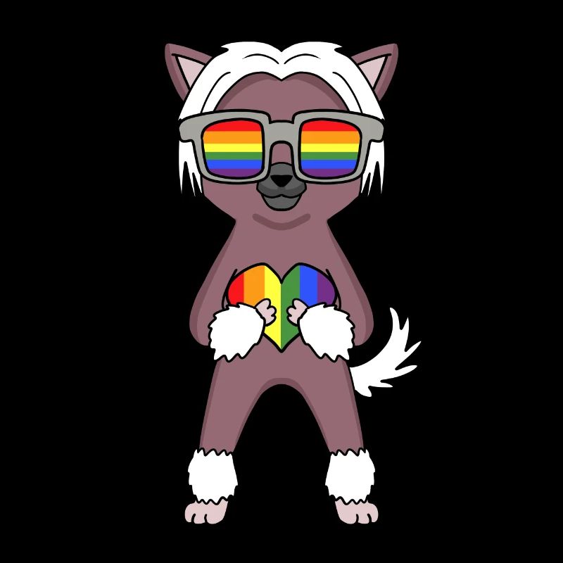 LGBT Hund Chinesischer Schopfhund Regenbogen