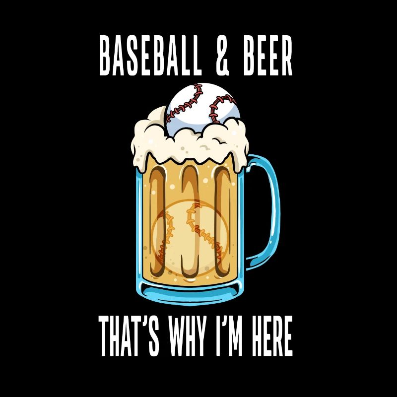Baseball In Beer Mug Baseball & Beer