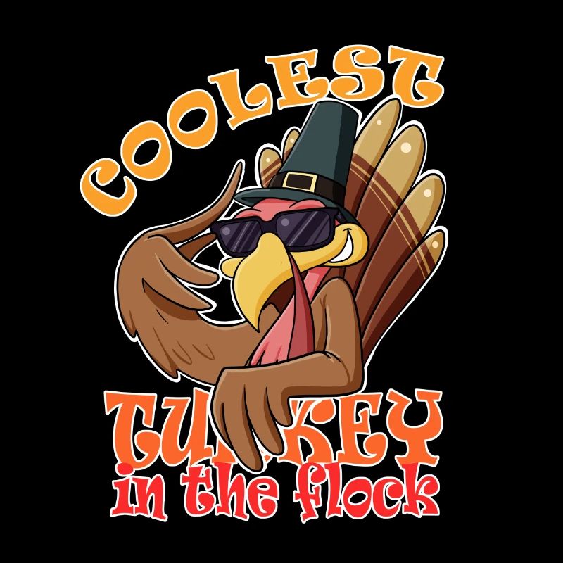 La dinde la plus cool du troupeau Je joyeux Thanksgiving
