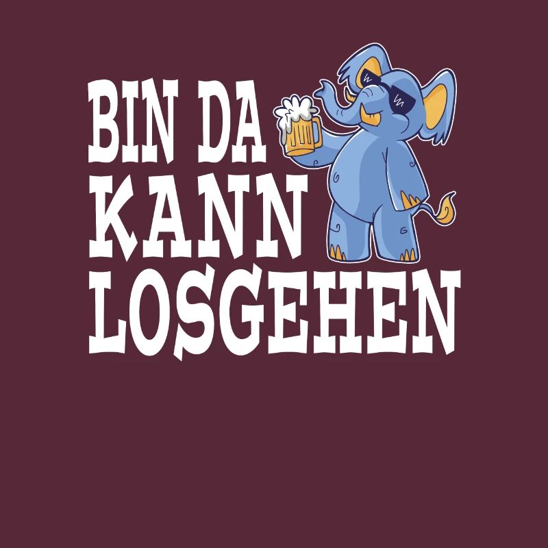 Bin da Kann losgehen Durstiger blauer Elefephant