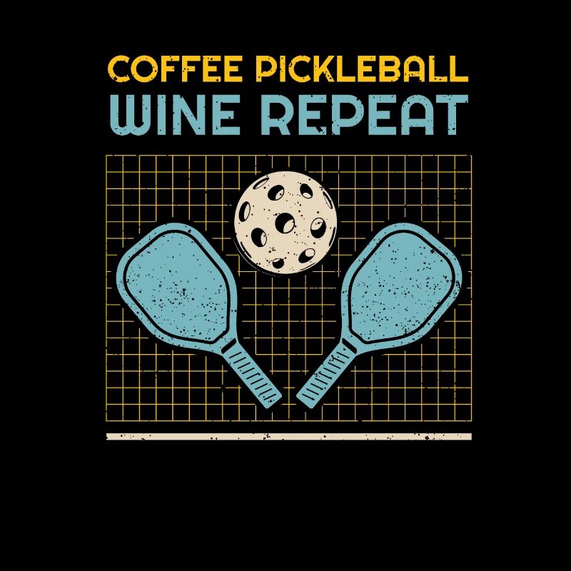 Café Pickleball Vin Répéter