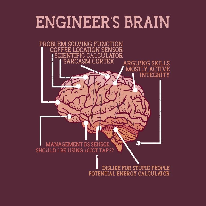 Engineer's brain problem solving function -