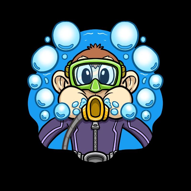 Scuba Diver avec lunettes de plongée Plongée sous-marine