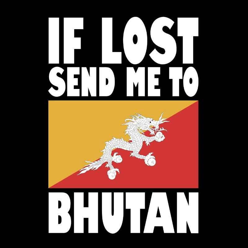 Bhutan Flagge Spruch
