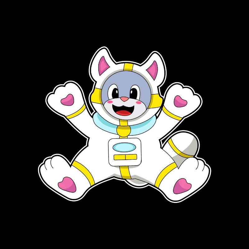 Cat Astronaut Space